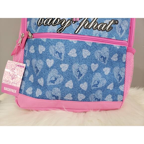 NEW Baby Phat Backpack Cat y2k purse hip hop vintage rhinestone pink glam school - Picture 5 of 8